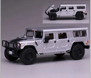 596 Model 1/64 Scale Hummer H1 Silver Diecast Car Model Toy Gift NIB - Picture 1 of 5
