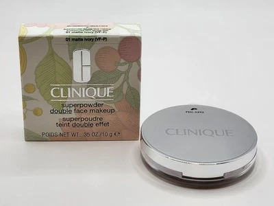 Clinique Superpowder Double Face Makeup 01 Matte Ivory Full Size New Batch - Image 1 of 2