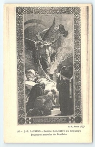 Postkarte JP Laurens Sainte Genevieve au Sepulcre Peintures Wandbilder du Pantheon - Bild 1 von 3