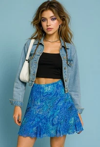 Konvolut 2 mittelgroße Y2K Fee feminine Röcke asymmetrisch fließend Whimsigoth Boho - Bild 1 von 7