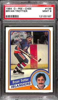 1984 O-PEE-CHEE #139 Bryan Trottier PSA 9 Mint 12100187  - Image 1 of 3
