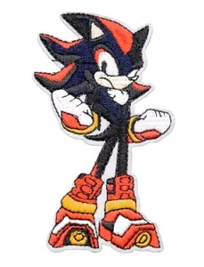 Sonic The Hedgehog Shadow Character 4 inches Tall Embroidered Patch - Picture 1 of 1