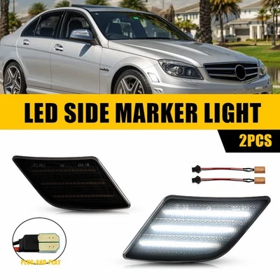 For 2008-2011 Mercedes Benz W204 C300 C350 C63 C-Class Side Marker Lights Lamps - Image 1 of 4