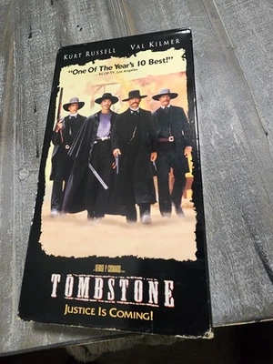 TOMBSTONE (1993 VHS CC) Kurt Russell Val Kilmer WESTERN Rated R - Image 1 of 4