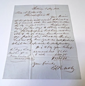 18250 Stempelloser Brief M. Trotter Philadelphia PA #31 - Bild 1 von 2