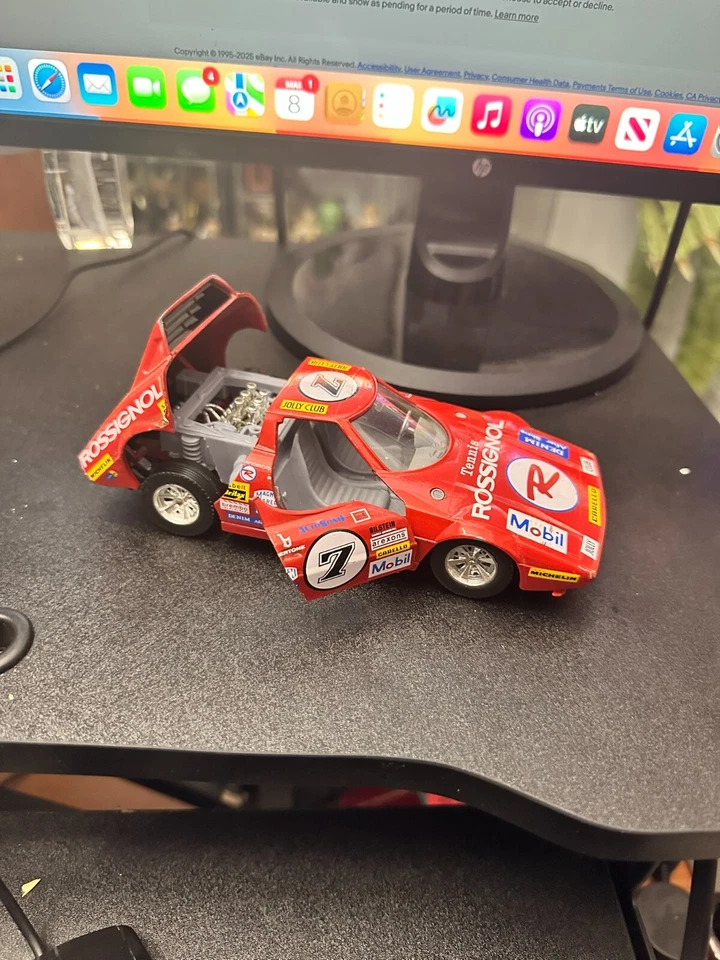 Lancia Stratos  1:24 scale model toy car - Burago Italy 1980s Vintage Rossignol - Image 1 of 4