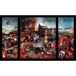 Bosch, Temptation of Saint Anthony, 1495, Lustre Canvas Print, 16" x 26" - Picture 1 of 10