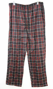 Mens IZOD Soft Touch Plush Fleece Sleep Pant Drawstring Blue Red Plaid XL 2XL - Picture 1 of 7
