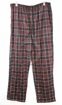 Pantalón para dormir de felpa polar suave al tacto IZOD para hombre con cordón azul rojo a cuadros XL 2XL Foto 1 de 4