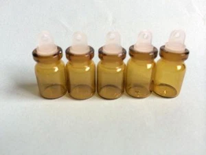 1ml 100pcs Brown Empty Sample Glass Bottles with Plastic Lid Bottle - Picture 1 of 1