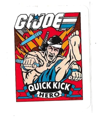1986 GI JOE QUICK KICK MILTON BRADLEY COLLECTOR CARD STICKER ARAH HASBRO VINTAGE - Image 1 of 2