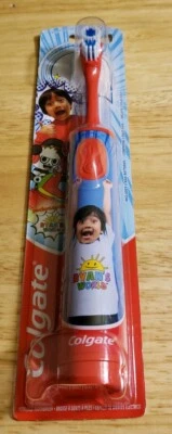 Escova de dentes Colgate Kids Ryan's World alimentada por bateria. Extra macio. Frete grátis  - Imagem 1 de 4