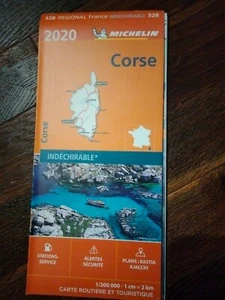 CARTE MICHELIN N°528 CORSE CORSICA BASTIA AJACCIO - INDECHIRABLE - 2020 - NEUVE - Afbeelding 1 van 2