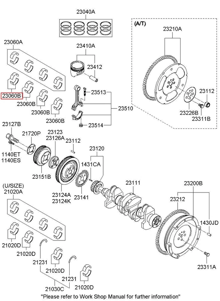 JUEGO DE PAR DE RODAMIENTOS GENUINO/OEM 230602F920-C/ROD para Kia Sportage R 10 Foto 1 de 1