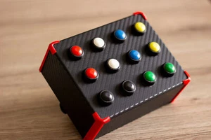 Sim Racing Button Box 12 Tasten USB Plug & Play PC Tasten Carbon Buttonbox - Bild 1 von 11
