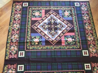 3 Springs Industries Fabric Quilting  Panels Black W/ roses 35" X 44" W each - Image 1 of 3