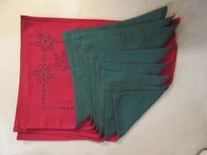 Menge 3 von 14 Menge 8 Doppelseitige Rot Grün Weihnachten Urlaub Tischsets Ausschnitte - Bild 1 von 4