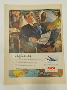 Vintage TWA print ad from Life magazine, post world war II - Picture 1 of 1