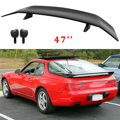 Spoiler traseiro preto brilhante 47" corrida esporte GT asa para Porsche 924 944 968 - Imagem 1 de 4