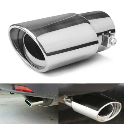 Universal Edelstahl Oval Auspuffblende 63mm Auto KFZ SUV Endrohr Auspuff Blende - Bild 1 von 4