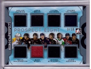 NOLAN PATRICK BEAN STEEL BENSON VALIMAKI Leaf Prospects 8X Jersey #/10 Rookie SP - Picture 1 of 2