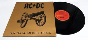 AC/DC For Those About To Rock 1981 Vinyl LP Record OZ 1st Press EX + Promo Flyer - Picture 1 of 8