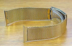 Duchess USA 20mm 1960s Gold Mesh 1/40 10K R.G.P New Old Vintage Watch Band - Bild 1 von 9