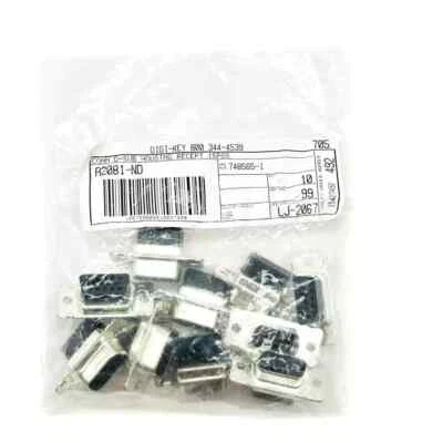 10 pcs AMP 748565-1 D-Sub Connector Receptacle, 15 Pos, In-Line, High Density - Image 1 of 4
