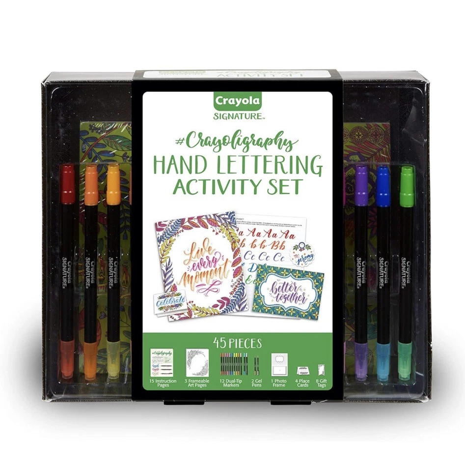 Crayola Signature Crayoligraphy Hand Lettering Art Set Great Gift Brand New - Image 1 of 4