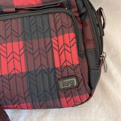 Lug Mini Ranger Buffalo 格纹红色斜挎包带肩带和手柄全新钱包袋 — 第 1/4 张图片
