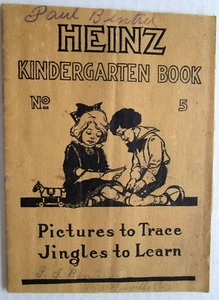 HEINZ 57 Kindergarten Book No 5 Circa 1920 Children Coloring Book - E6J - Picture 1 of 8