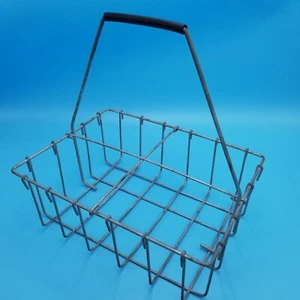 VTG Galvanized Metal Milk Bottle Carrier Caddy Crate 4-1/2 gallon bottles - Picture 1 of 6