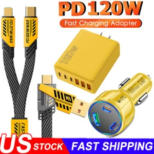 120W Fast Charging USB Type C Wall Charger For iPhone 16 Pro Max 15 14 13 12 11 - Picture 1 of 24