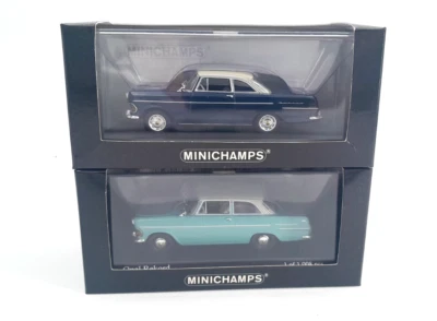 2 MINICHAMPS 1/43 OPEL REKORD P2 AND COUPè 1960, 430 040222 430 040204 - Immagine 1 di 3