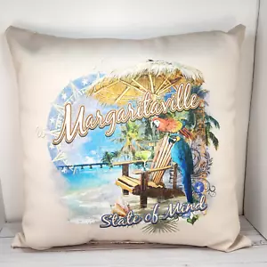 Margaritaville Throw Pillow Jimmy Buffett Tropical Beach Decor Plush Cushion - Picture 1 of 10