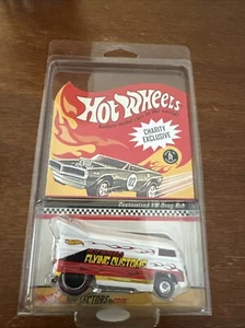 HOT WHEELS RLC White Flying Customs Charity VW Drag Bus 1/ 1000 - Picture 1 of 6