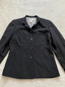 Ann Taylor LOFT Women Long Sleeve Notch Blazer Black Petites Size 4P - Picture 1 of 8