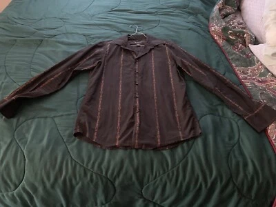 Camisa de vestir negra International Concepts LS para hombre talla pequeña Foto 1 de 4