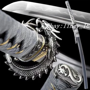 Dragon Sword Japanese Samurai Katana Battle Ready Sharp T10 Steel Clay Tempered - Bild 1 von 10