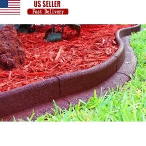 Recycled Rubber Landscape Edging 6-Pack Mower Edge Flexible Garden Border New - Picture 1 of 8