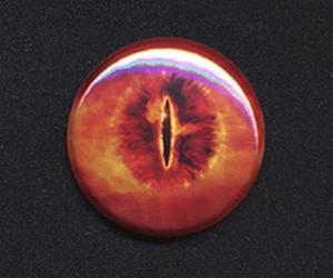 EYE OF SAURON Abzeichen Knopfstift - LOTR KLASSISCH! - 25 mm und 56 mm Größe! - Bild 1 von 4
