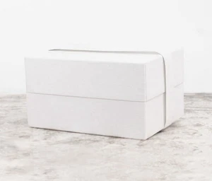 Biodegradable Urn Human Cremains Box Keepsake Ashes Cremation 200cu in White - Picture 1 of 5