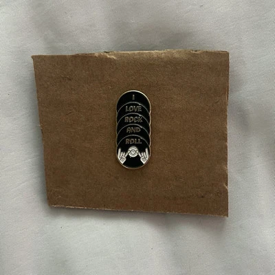 I love Rock and roll music enamel pin fashion accessories  - Image 1 of 3