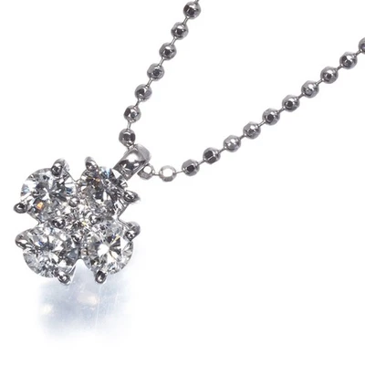 Diamond 0.70ct Flower Necklace 900 850 Platinum - Image 1 of 4