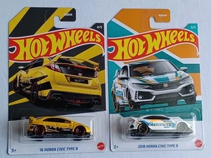2022 HOT WHEELS HONDA SERIES *'16 HONDA CIVIC TYPE R* & *'18 HONDA CIVIC TYPE R* - Picture 1 of 11