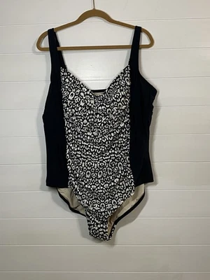 Traje de baño de una pieza - AVA VIV blanco y negro talla 25W Foto 1 de 4