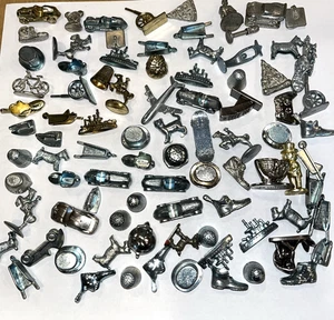 Lot Of 80+ Monopoly Metal Tokens Replacement Pieces Vintage New Classic Assorted - Picture 1 of 5