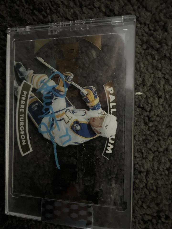 Pierre Turgeon Buffalo Sabres On Card Palladium Autograph  - Image 1 of 2