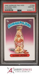 1986 GARBAGE PAIL KIDS STICKERS #128a SLOSHED JOSH SERIES 4 PSA 10 - Picture 1 of 3