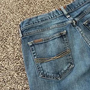 Ariat M5 Slim Straight Jeans Men's 30x36 Blue Medium Wash Denim Cowboy Riding - Picture 1 of 12